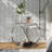 Chrome Frame Glass End&Side Table with Storage