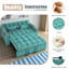Versatile Convertible Sofa-Bed In 3 Lengths, Modern Velvet, With Pull-Out Bed And Adjustable Backrest, USB Port, Ashtray And Swivel Phone Holder.-1294609760