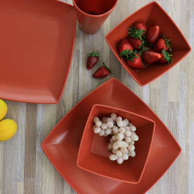 Piece Melamine Dinnerware Set - Service for 4