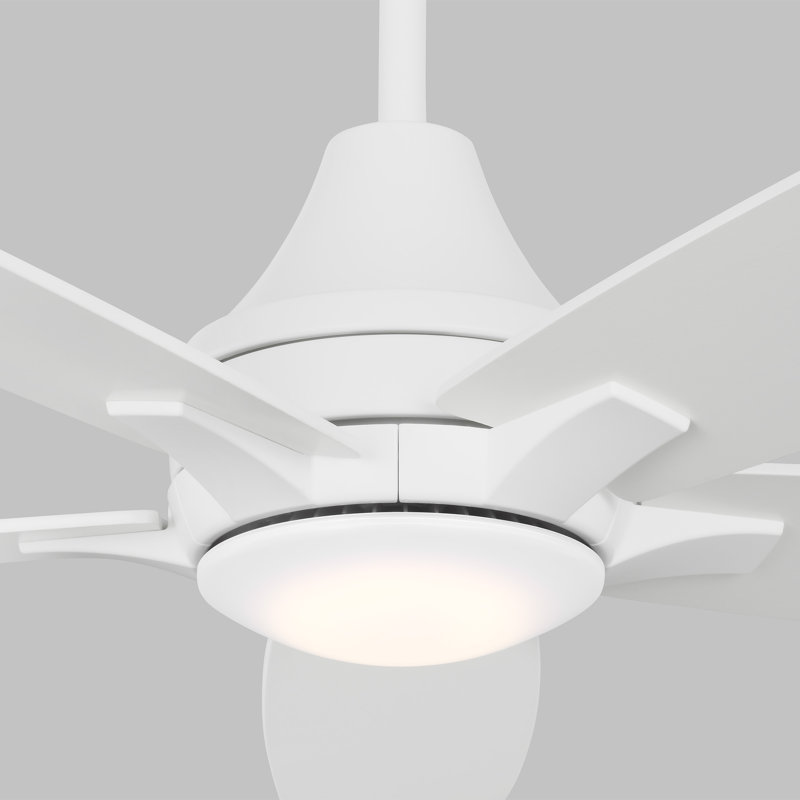 Melva Matte White 52'' Ceiling Fan with LED Light and Remote