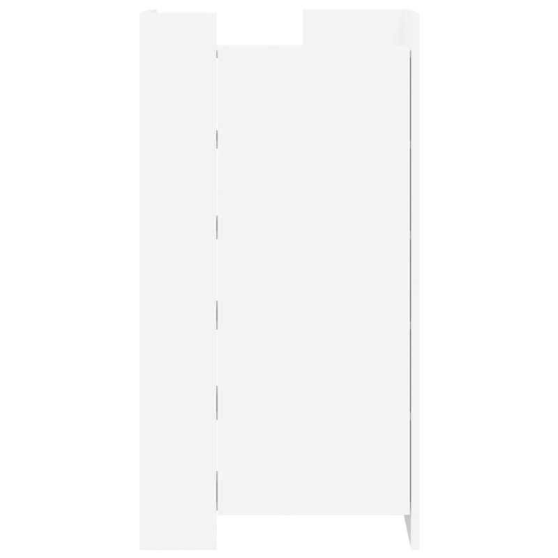 10 Pair Shoe Storage Cabinet, White