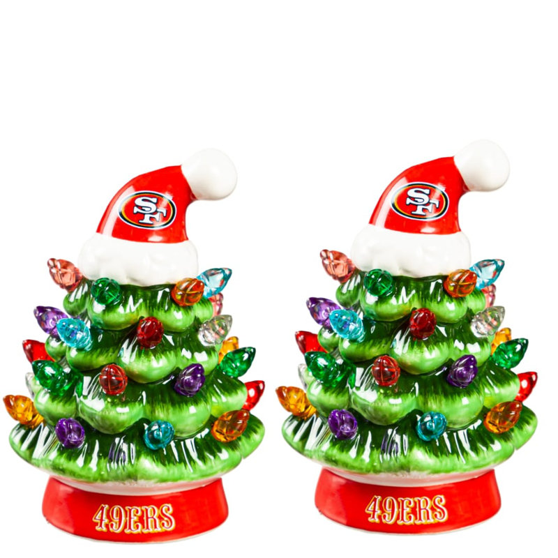 Mini arbre de Noël de table 4 po à DEL, 49ers de San Francisco