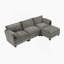 L-Shaped Corduroy Corner Sofa With Storage Armrests For Living Room And Office Use.-618714491