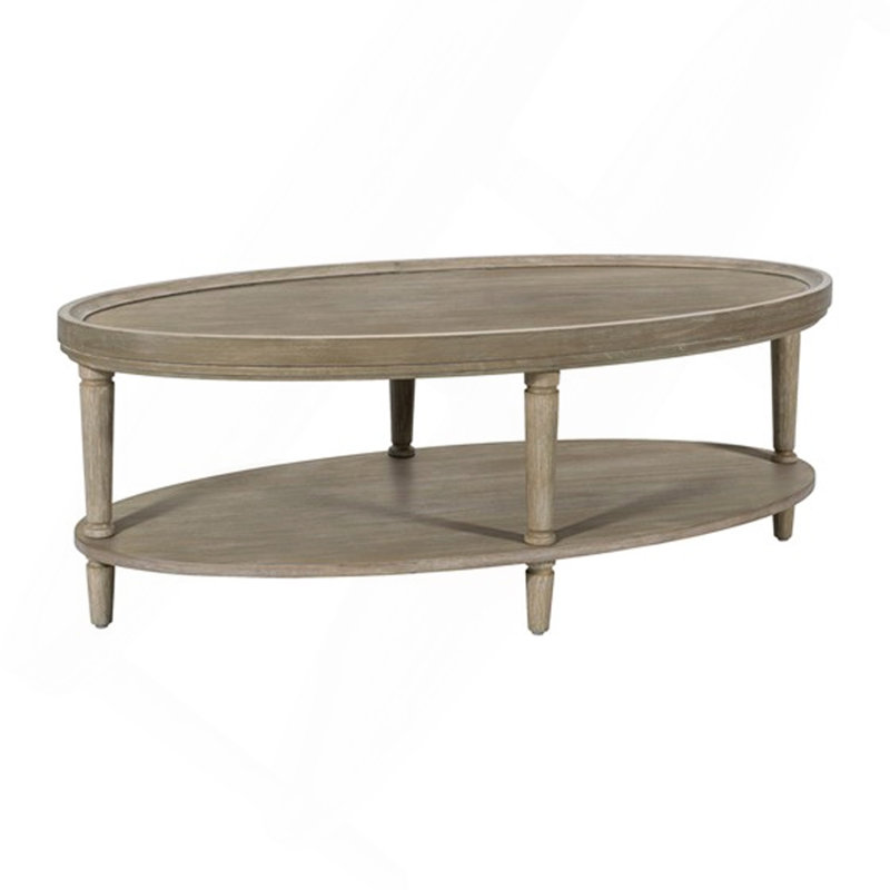 Oval Coffee Table With Shelf