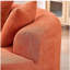 Canapé en forme de croissant, conception moderne à dossier bas avec coussins profonds, grand canapé à deux places rempli de mousse auto-gonflant ne nécessitant aucun assemblage. (Tissu chenille orange)-1099079978-1099079979