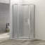 Cabine de douche à charnière demi-cadre sans cadre 341/8 "X 72", 5/16 po (8 mm), chrome-126402833