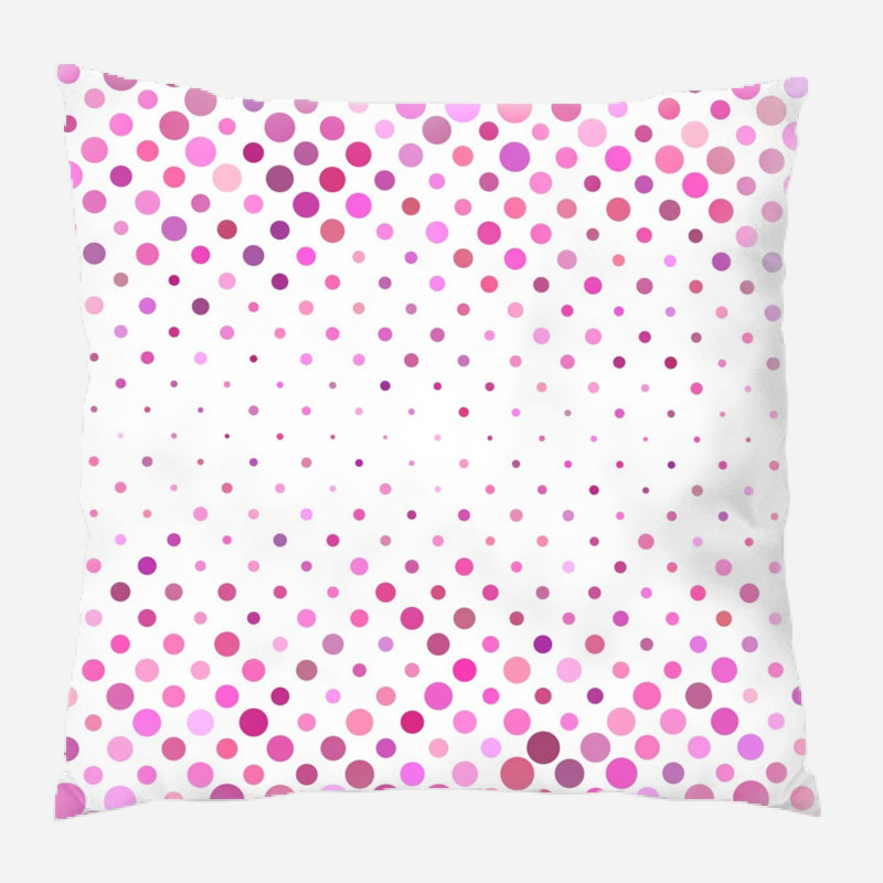 Circle Polka Dots Microsuede Reversible Throw Pillow