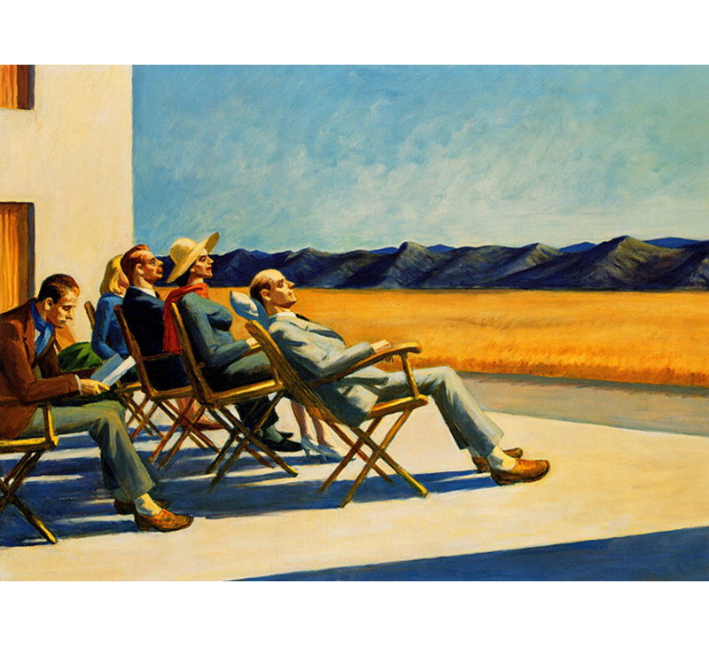 Les gens au soleil, H 35 po x l 48 po