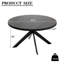Table de salle à manger Kadison 46,4 po en MDF avec pieds en acier au carbone-1955929732