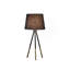 Lampe de table 20 "à trépied en métal" Devon ", noir mat / métal doré