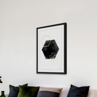 " Black Hole Hexagon II " Painting Print