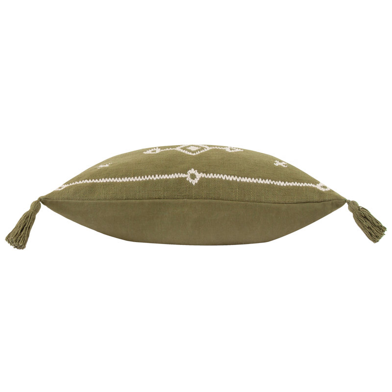 Folis Geometric Rectangular Throw Pillow Cover, Khaki, Only Cover