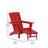 Avir Commercial All-Weather Adirondack Chair with Pullout Ottoman & Cupholder-210756629