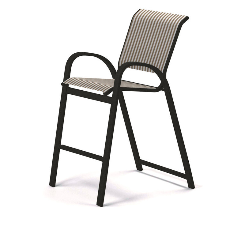 Tabouret de bar Holna, Brun clair, Graphite texturé