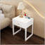Modern White Nightstand With Spacious Drawer, Minimalist Design For Small Spaces And Easy Assembly