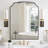 Fan-Shaped Wrought Iron Framed Decorative Mirror-664117793-664117797