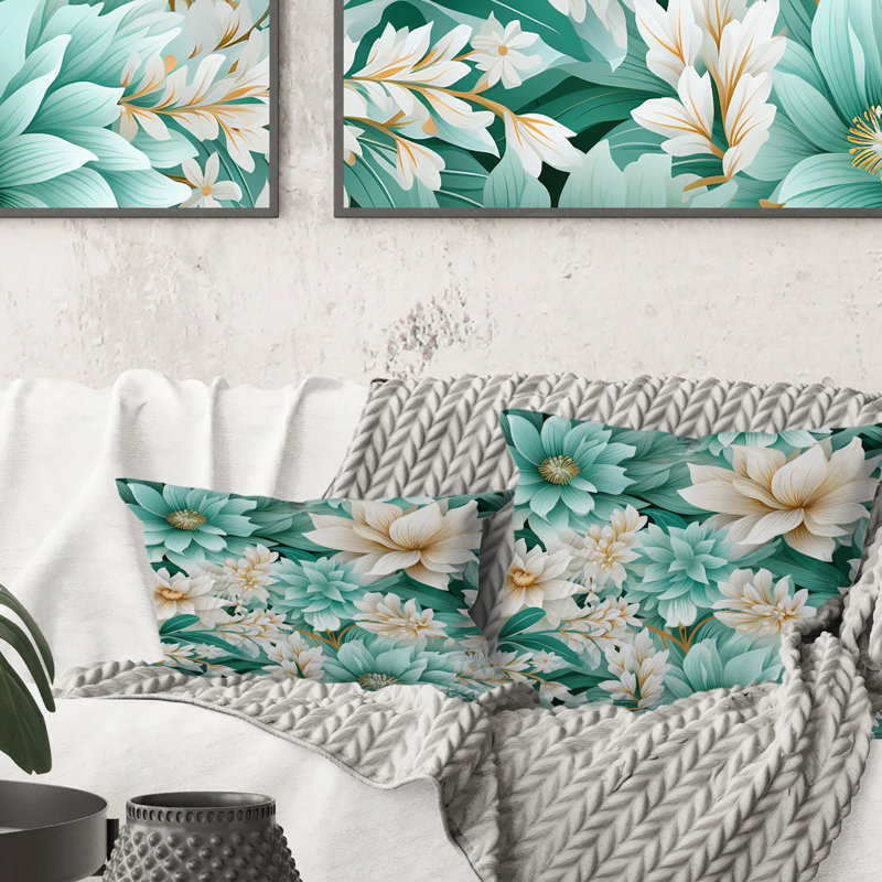Coussin Bohemian Dream Emerald Dahlia, H 18 po x l 18 po