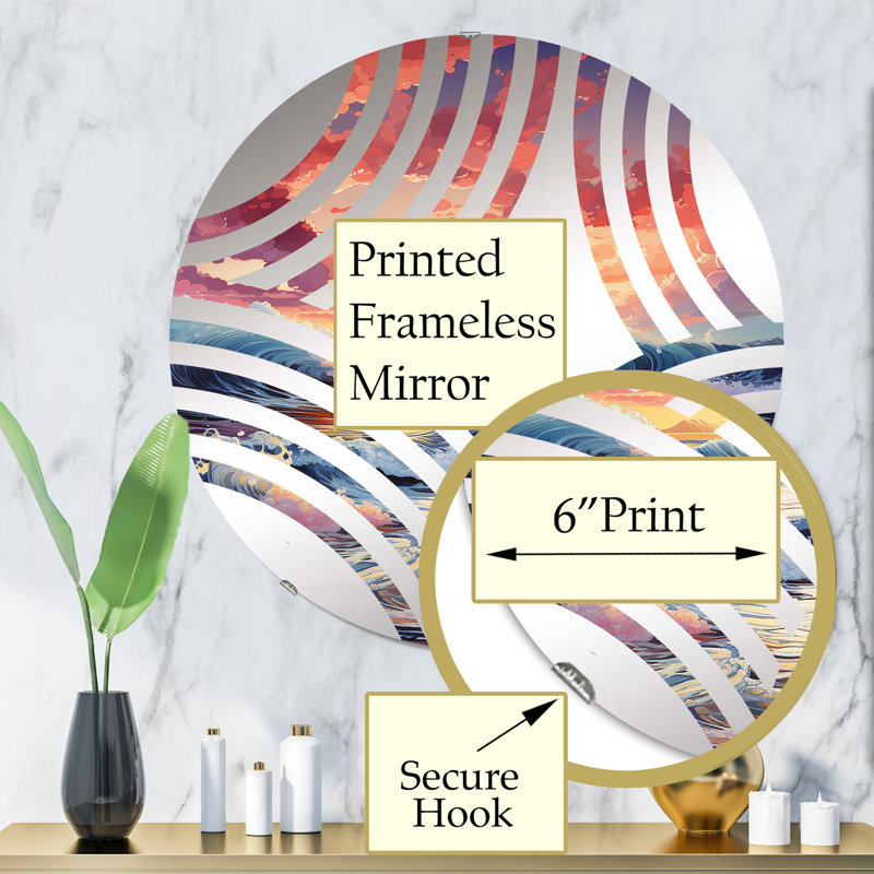 Miroir mural rond, 31,4 po x 31,4 po
