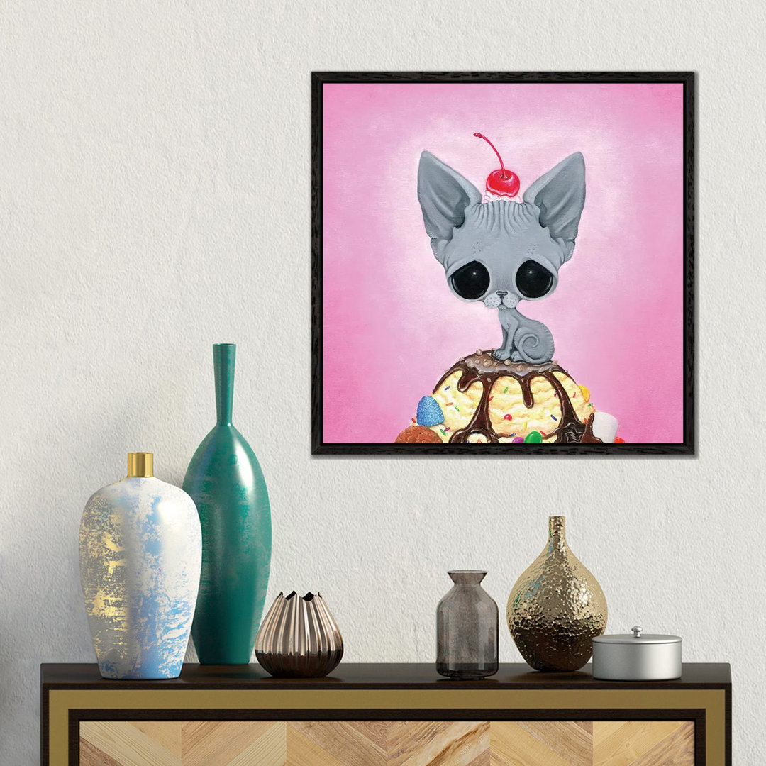 Kitty Please With A Cherry On Top von Sugar Fueled - Gallery-Wrapped Canvas Giclée