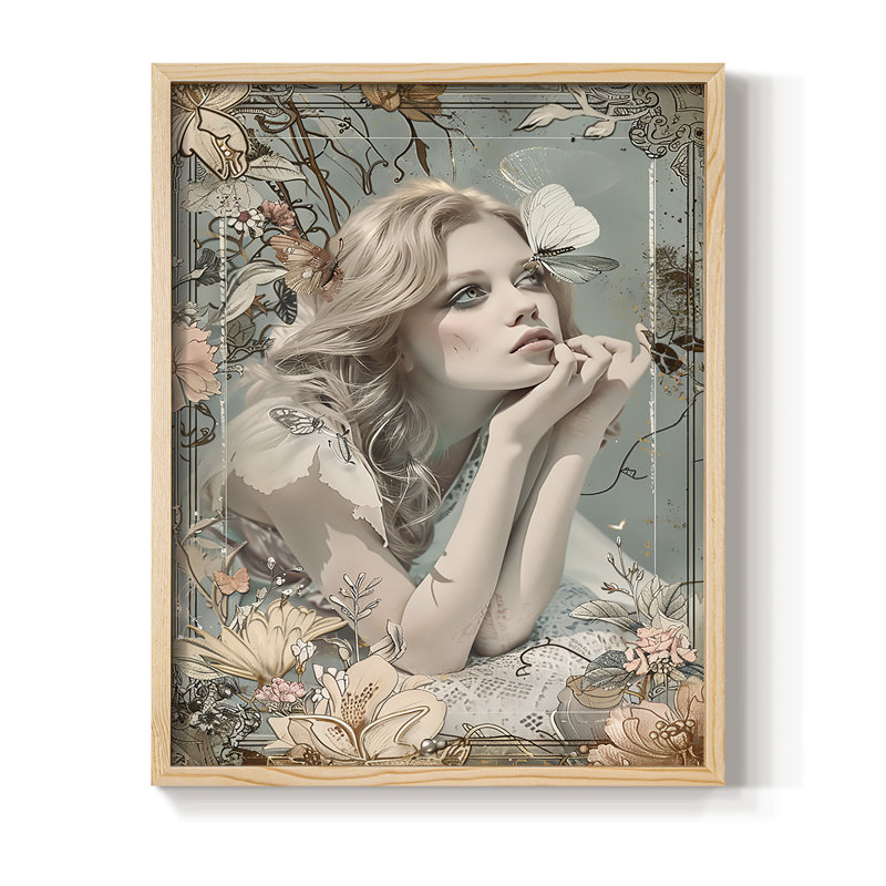 Reproduction encadrée WOMEN Series CCCCXXVI - bois massif, H 11 po x l 9 po