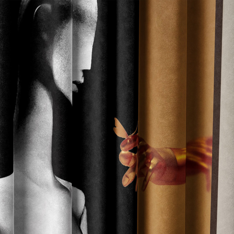 Velvet Blackout Curtain Panel Pair, 148cm Width x 200cm Drop