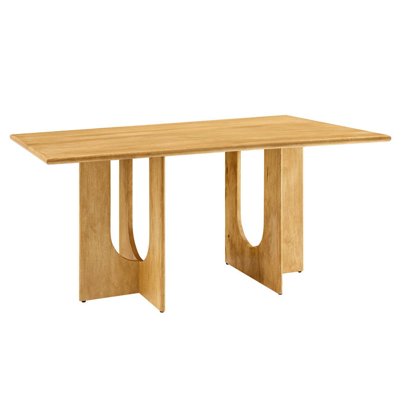 Modway Rivian Rectangular 70" Wood Dining Table, Oak