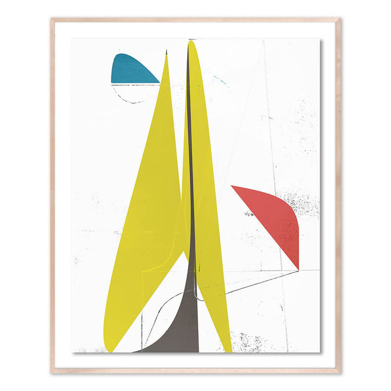 Mougins Print by Bangbouh Studio, 60" H x 49" W x 2.5" D, Natural