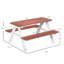 Ensemble de table de pique-nique pour enfants Outsunny, mobilier d'extérieur en bois pour les enfants de 3 à 8 ans, durable et résistant aux intempéries