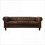 Canapés-lits | Ensemble de 3 chesterfield capitonnés modernes pour le salon | Polyuréthane | Brun clair brun clair