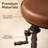Jeptha Swivel Upholstered Adjustable Height Counter Stool with Iron Frame