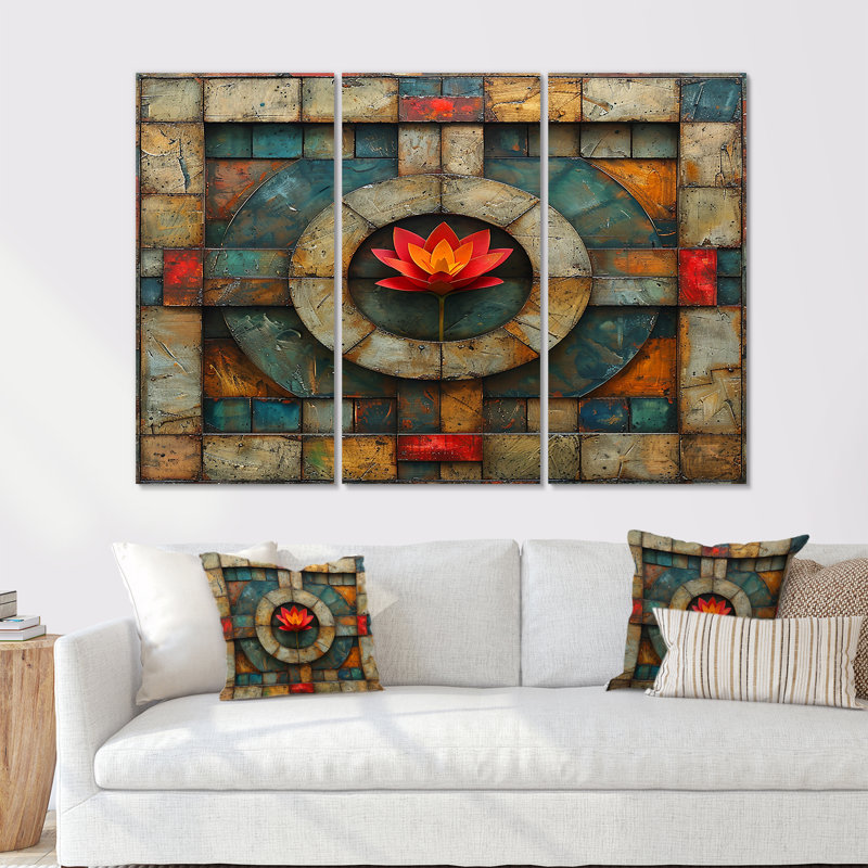 Chilmark - ensemble d'art mural tulipe, Toile tendue, H 40 po x l 60 po x P 1 po