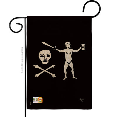 En toile jute de pirate à 2 côtés 19 x 13 po walter kennedy drapeau de jardin