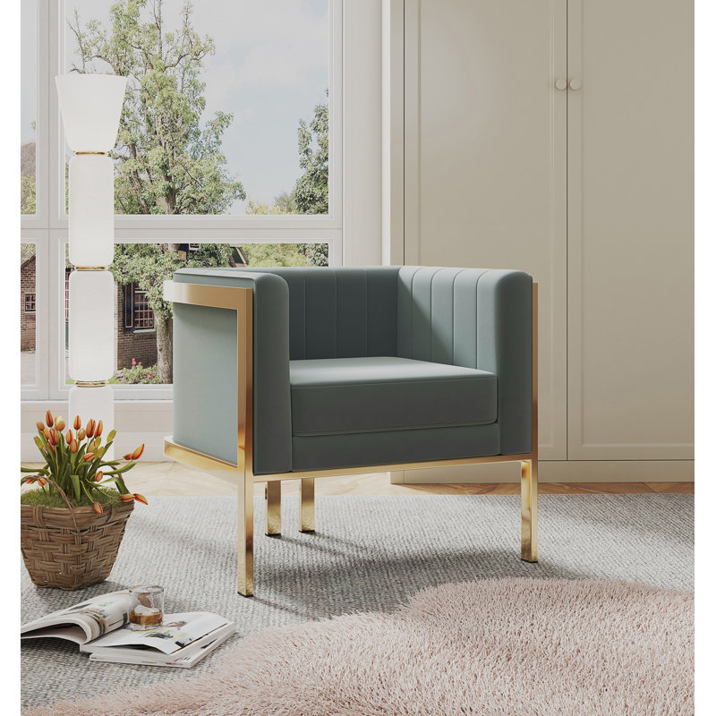 Chaise longue en velours Paramount, Gris chaleureux
