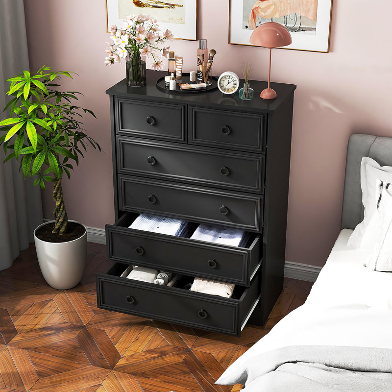 Casimira 6 Drawer Chest, Dark Brown