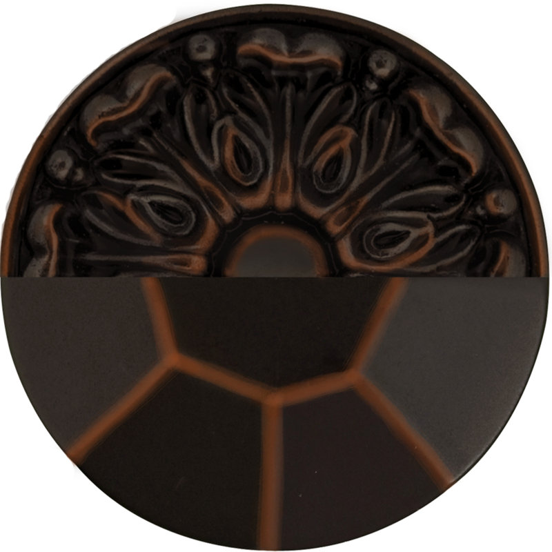Studio Collection Square Knob - 1-1/4" x 1-1/4" Cabinet Knob Oil-Rubbed Bronze Highlighted - Transitional Hardware for Drawers & Cabinets