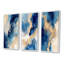 «Blue and Gold Marble Clouds VII», 3 pièces sur toile-1705277308-1705277309