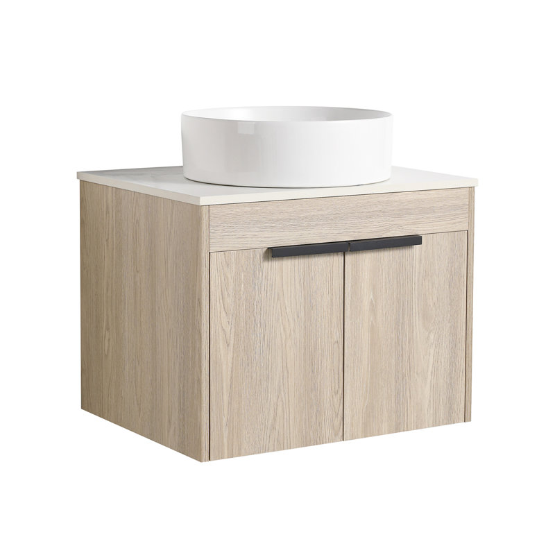 Wall Mounted Bathroom Vanity With Sink, 24"