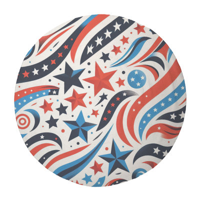 Bold Patriotic Lines Braided Rug