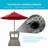 Outsunny Rattan Wicker Side Table With Umbrella Hole, 2 Tier Storage Shelf For All Weather For Outdoor, Patio, Garden, Backyard