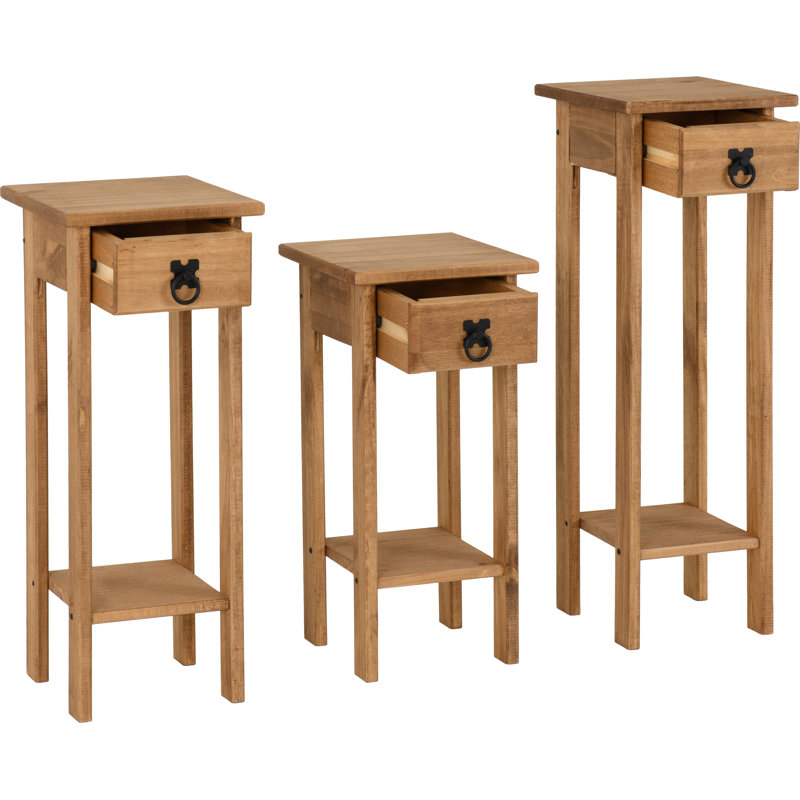 Dodge Rectangular Nesting Solid Wood Plant Stand