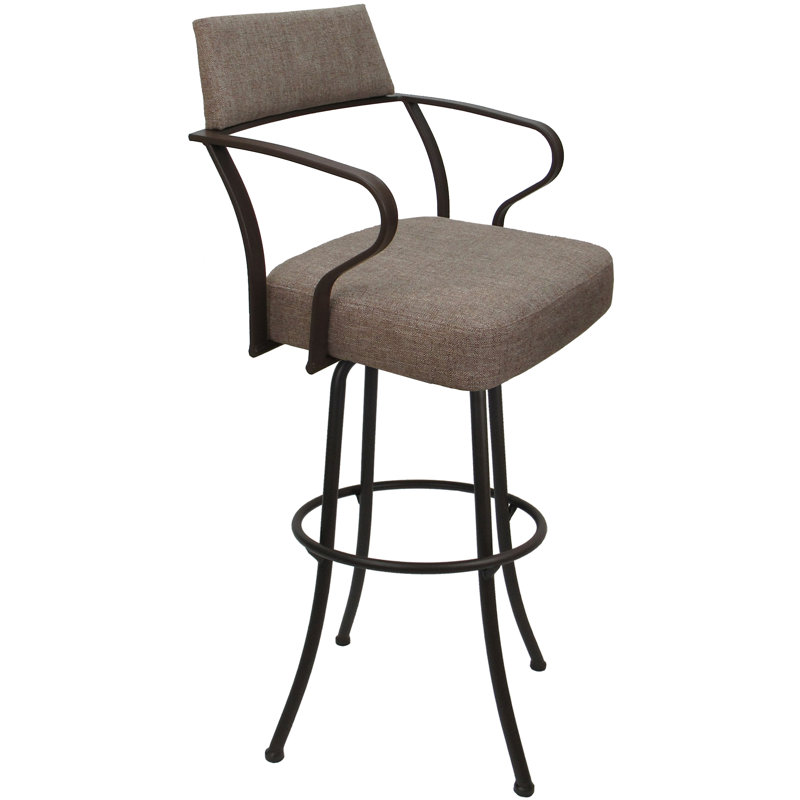 Très grand tabouret pivotant 34 po Danaisa, Brun