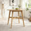 Table de salle à manger ronde en bois, hauteur du comptoir-470629348
