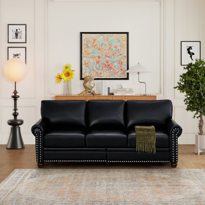 Living Room Sofa With Nailhead Trim Design
