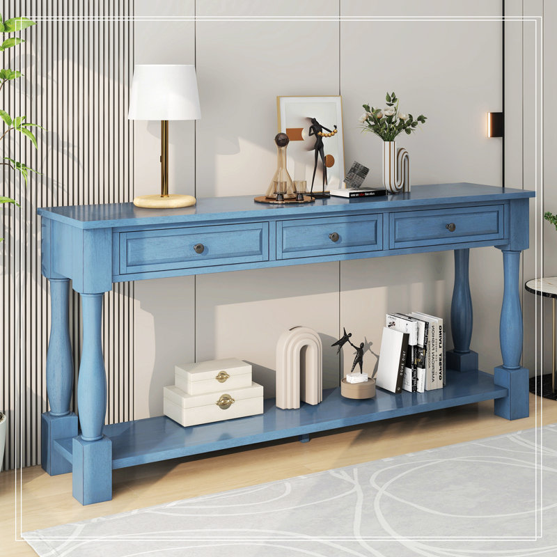 Huffine 64.2" Console Table, Navy