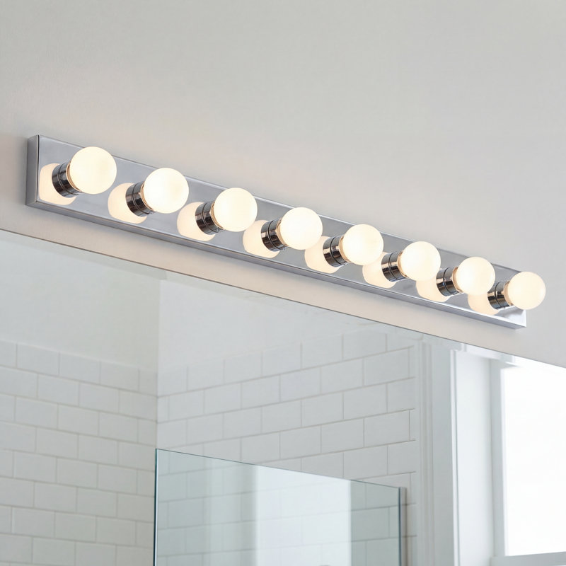 Chaisson 8-Light Chrome Bath Bar, Chrome