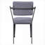Ensemble de 2 chaises de salle à manger rembourrées en tissu, structure en métal gris froid avec dossier ouvert pour une utilisation quotidienne
