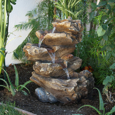 Peniste Outdoor Weather Resistant Floor Fountain with Light