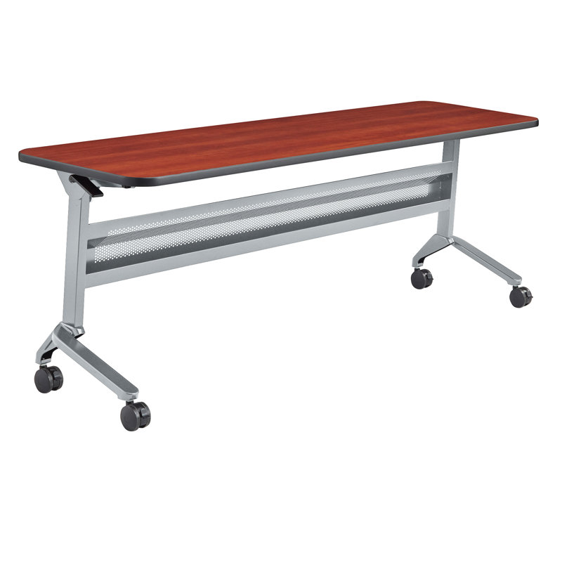 Flip-N-Go Rectangular Training Table, LPL, 29" H x 48" L x 18" W, Folkstone, Silver