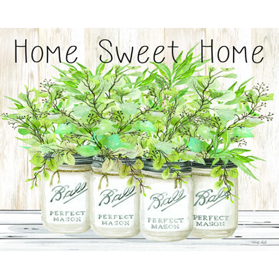 Home Sweet Home Ball Jars - Wrapped Canvas Print