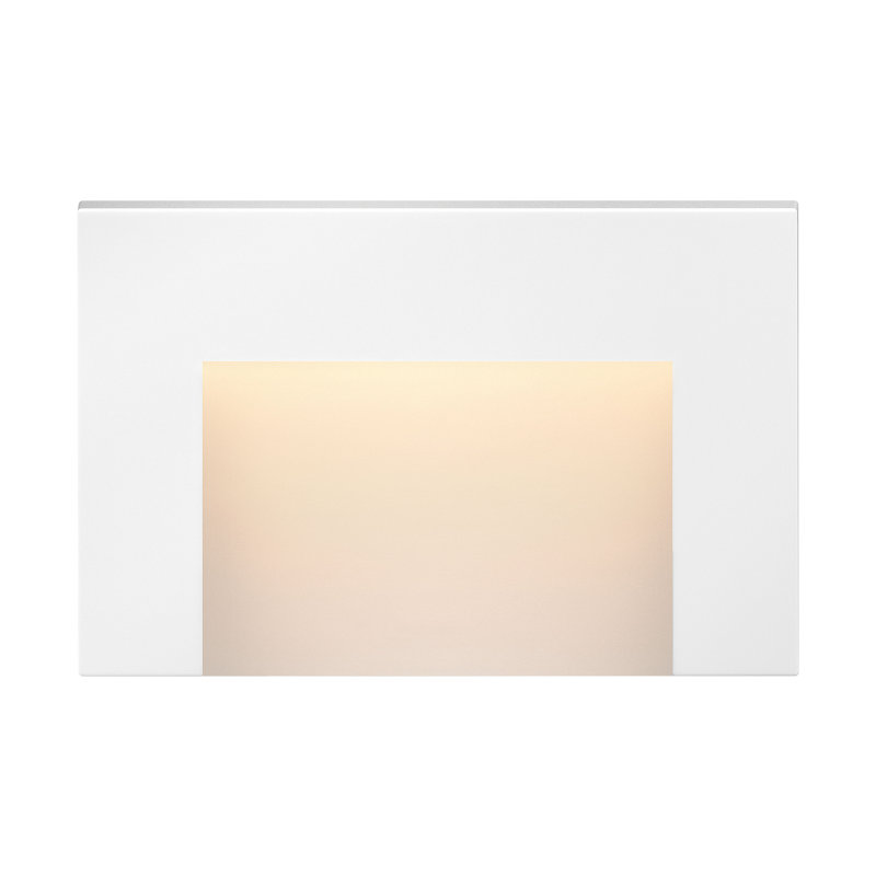 Taper Horizontal Low Voltage Hardwire LED Deck Light, 3" H x 4.5" W x 1.25" D, Satin White